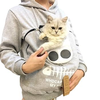 Amazon.co.jp: 猫用ポケット付きパーカー 猫 抱っこ エプロン